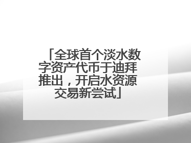 全球首个淡水数字资产代币于迪拜推出，开启水资源交易新尝试