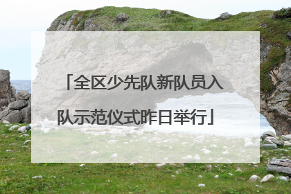 全区少先队新队员入队示范仪式昨日举行