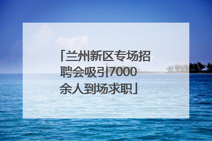 兰州新区专场招聘会吸引7000余人到场求职