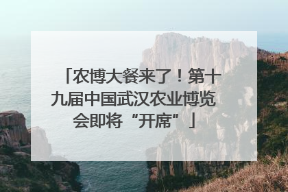 农博大餐来了！第十九届中国武汉农业博览会即将“开席”