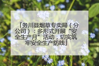 务川县烟草专卖局（分公司）：多形式开展“安全生产月”活动，切实筑牢安全生产防线