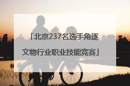 北京237名选手角逐文物行业职业技能竞赛