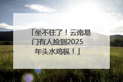 坐不住了！云南易门有人捡到2025年头水鸡枞！