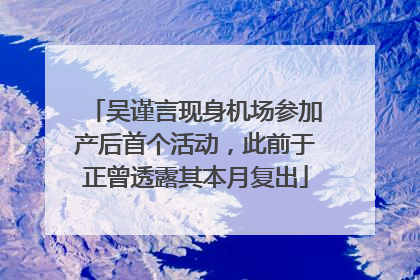 吴谨言现身机场参加产后首个活动，此前于正曾透露其本月复出