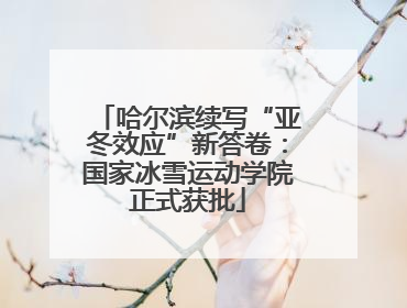 哈尔滨续写“亚冬效应”新答卷：国家冰雪运动学院正式获批