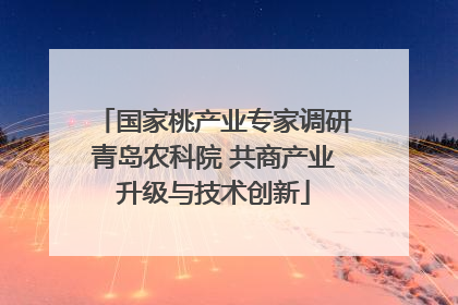 国家桃产业专家调研青岛农科院 共商产业升级与技术创新