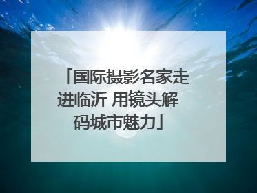 国际摄影名家走进临沂 用镜头解码城市魅力