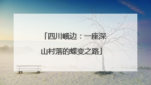 四川峨边：一座深山村落的蝶变之路