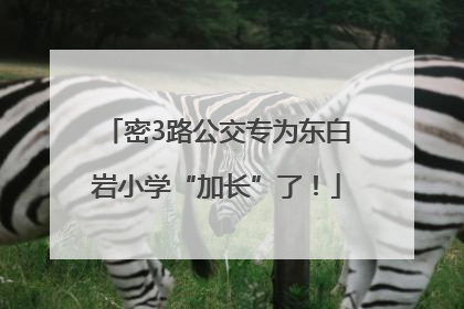 密3路公交专为东白岩小学“加长”了！