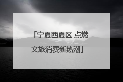 宁夏西夏区 点燃文旅消费新热潮