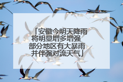 安徽今明天降雨将明显增多增强 部分地区有大暴雨并伴强对流天气