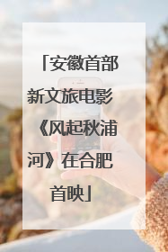 安徽首部新文旅电影《风起秋浦河》在合肥首映