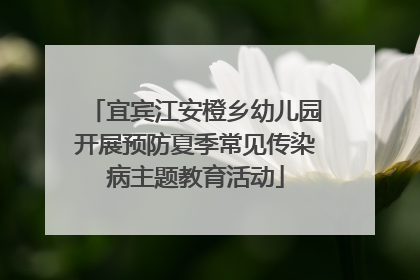 宜宾江安橙乡幼儿园开展预防夏季常见传染病主题教育活动