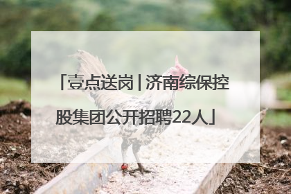 壹点送岗│济南综保控股集团公开招聘22人