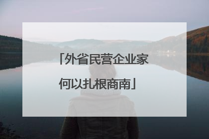 外省民营企业家何以扎根商南
