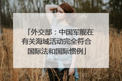 外交部：中国军舰在有关海域活动完全符合国际法和国际惯例