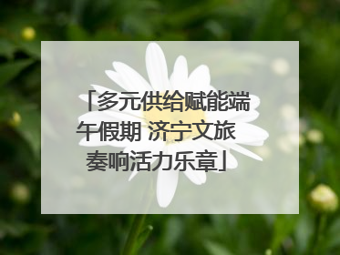 多元供给赋能端午假期 济宁文旅奏响活力乐章