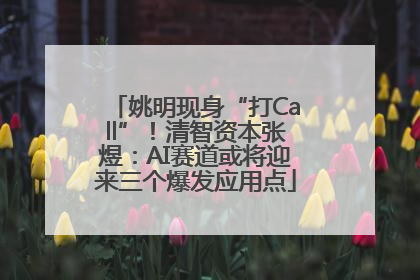 姚明现身“打Call”！清智资本张煜：AI赛道或将迎来三个爆发应用点