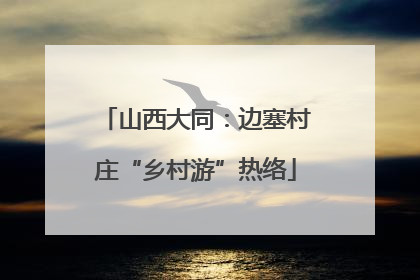 山西大同：边塞村庄“乡村游”热络
