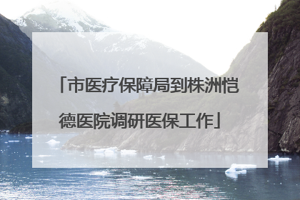 市医疗保障局到株洲恺德医院调研医保工作