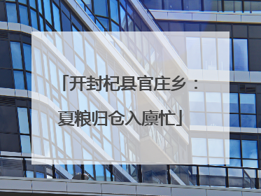 开封杞县官庄乡：夏粮归仓入廪忙