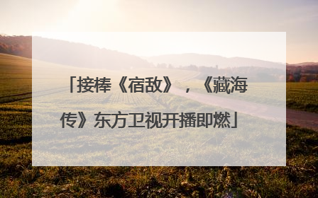 接棒《宿敌》，《藏海传》东方卫视开播即燃