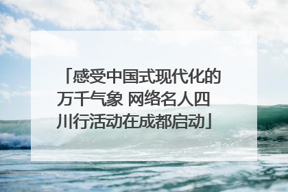 感受中国式现代化的万千气象 网络名人四川行活动在成都启动