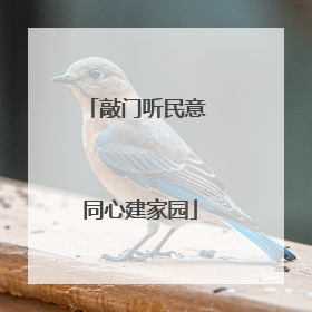 敲门听民意 同心建家园