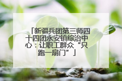 新疆兵团第三师四十四团永安镇综治中心：让职工群众“只跑一扇门”