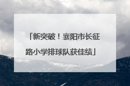 新突破！襄阳市长征路小学排球队获佳绩