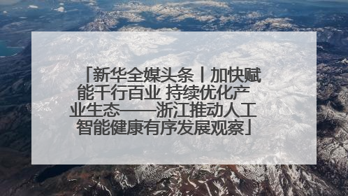 新华全媒头条丨加快赋能千行百业 持续优化产业生态——浙江推动人工智能健康有序发展观察