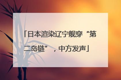 日本渲染辽宁舰穿“第二岛链”，中方发声