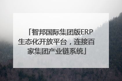 智邦国际集团版ERP生态化开放平台，连接百家集团产业链系统