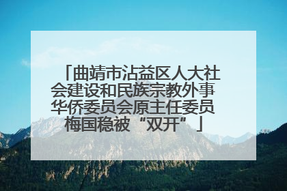 曲靖市沾益区人大社会建设和民族宗教外事华侨委员会原主任委员梅国稳被“双开”