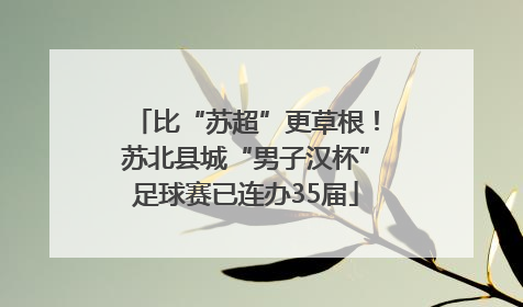 比“苏超”更草根！苏北县城“男子汉杯”足球赛已连办35届