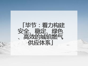 毕节：着力构建安全、稳定、绿色、高效的城镇燃气供应体系
