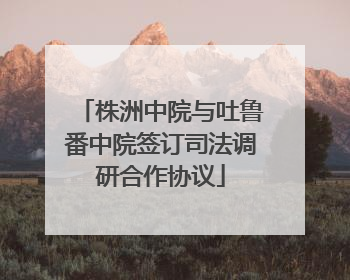 株洲中院与吐鲁番中院签订司法调研合作协议
