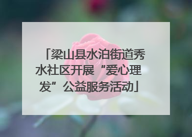 梁山县水泊街道秀水社区开展“爱心理发”公益服务活动