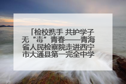 检校携手 共护学子无“毒”青春——青海省人民检察院走进西宁市大通县第一完全中学开展禁毒宣传侧记