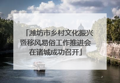 潍坊市乡村文化振兴暨移风易俗工作推进会在诸城成功召开