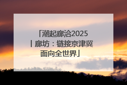 潮起廊洽2025丨廊坊：链接京津冀 面向全世界