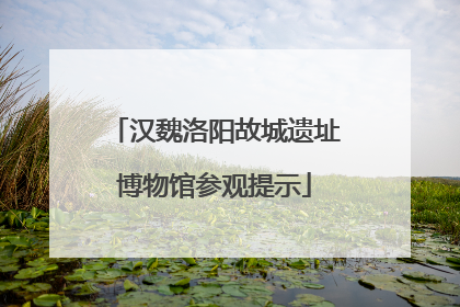 汉魏洛阳故城遗址博物馆参观提示