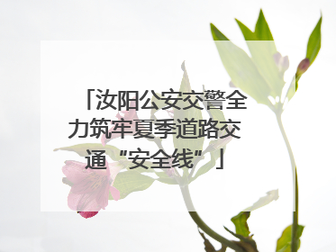 汝阳公安交警全力筑牢夏季道路交通“安全线”