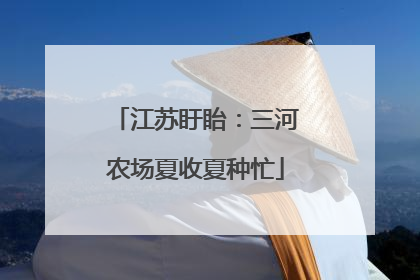 江苏盱眙：三河农场夏收夏种忙