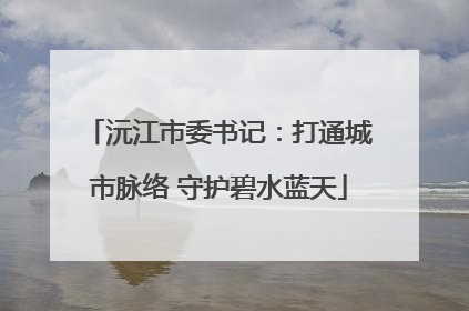沅江市委书记：打通城市脉络 守护碧水蓝天