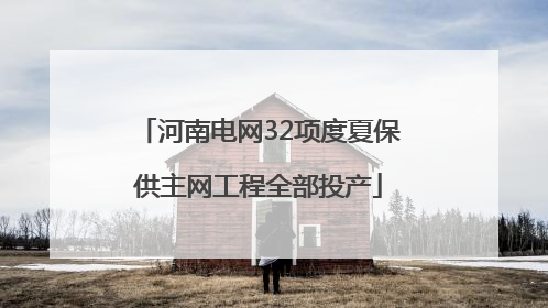 河南电网32项度夏保供主网工程全部投产