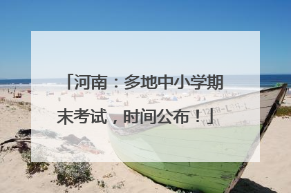 河南：多地中小学期末考试，时间公布！