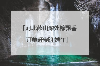河北燕山深处粽飘香 订单赶制迎端午