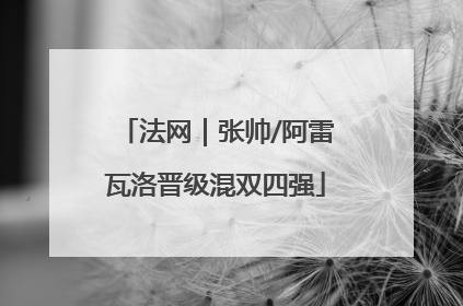法网｜张帅/阿雷瓦洛晋级混双四强