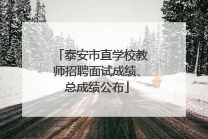泰安市直学校教师招聘面试成绩、总成绩公布